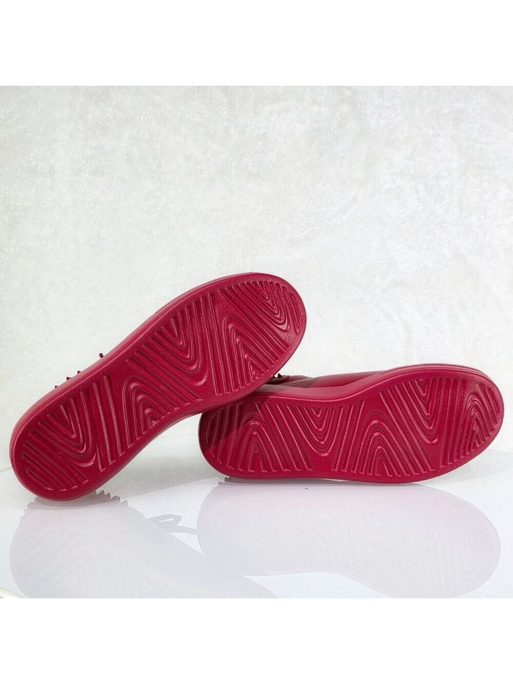 Mens Light Weight Spiked Sneakers Red Prince - Picture 2 of 8